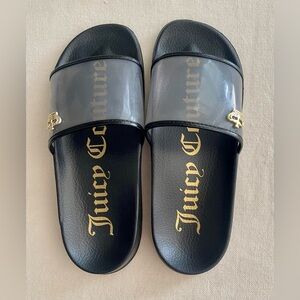 Brand New, never worn: Juicy Couture Black Slides, Size: 7